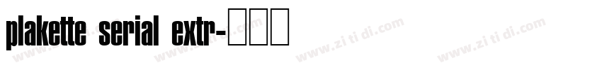 plakette serial extr字体转换